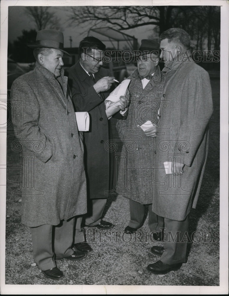 1955 Media Photo Distributing campaign literature at Richmond Heights School