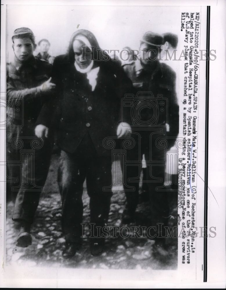 1960 Media Photo Granada SPain Gunners Mate W J Sullivan helped into Granada