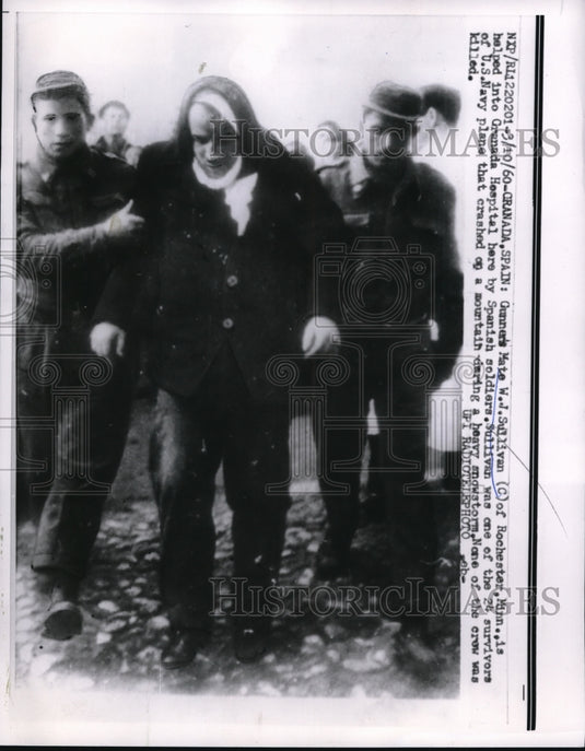 1960 Media Photo Granada SPain Gunners Mate W J Sullivan helped into Granada