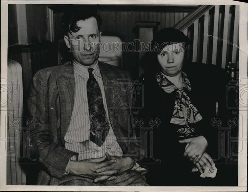 Load image into Gallery viewer, 1936 Media Photo John Tryka and Wife Suspects in Killing of Adolph Boettger
