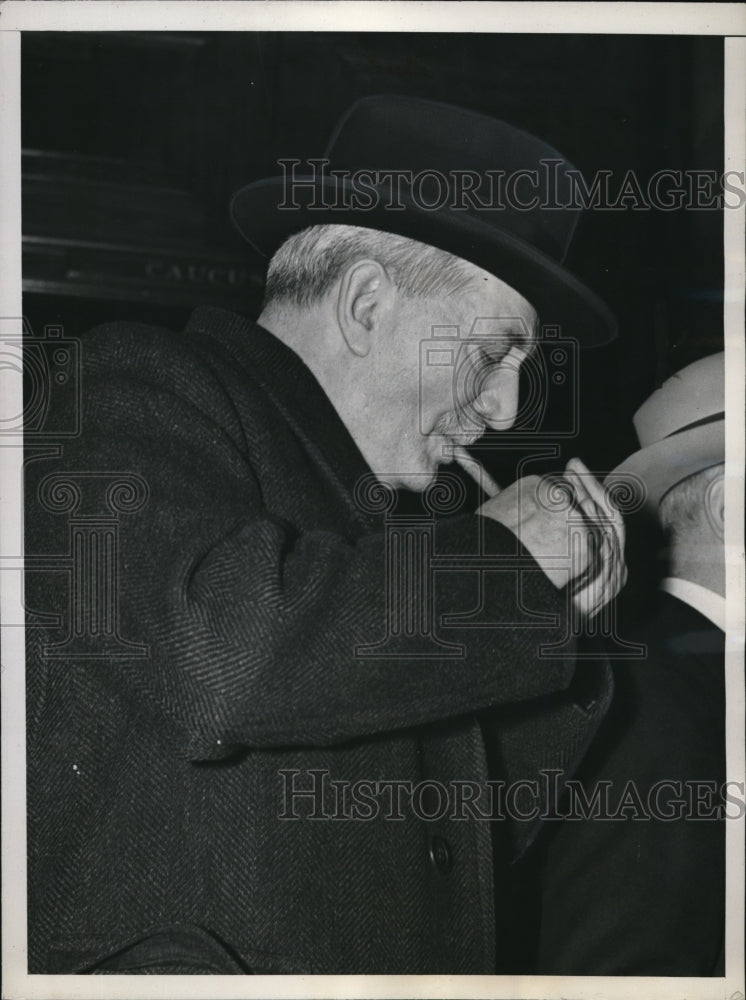 1938 Media Photo William S. Knudsen of General Motors Lights Cigar