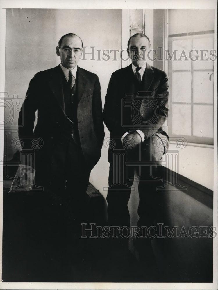 1932 Press Photo Owen D. Young of General Electric & Dr. H.M. Schwartz