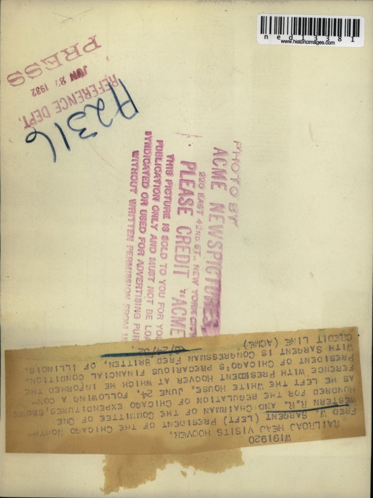 1932 Media Photo Fred W Sargeny & Congressman Fred British