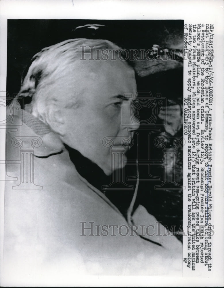 1966 Media Photo London British Prime Minister Harold Wilson