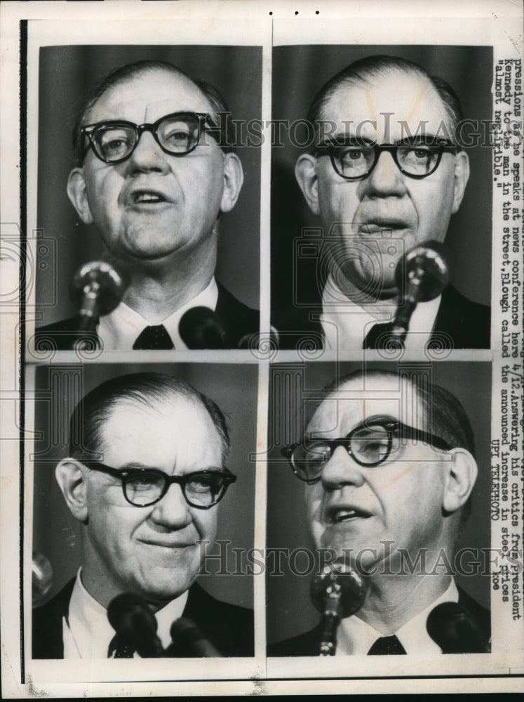 Load image into Gallery viewer, 1962 Media Photo President Kennedy Blough Speaking About Steel Prices Inrease
