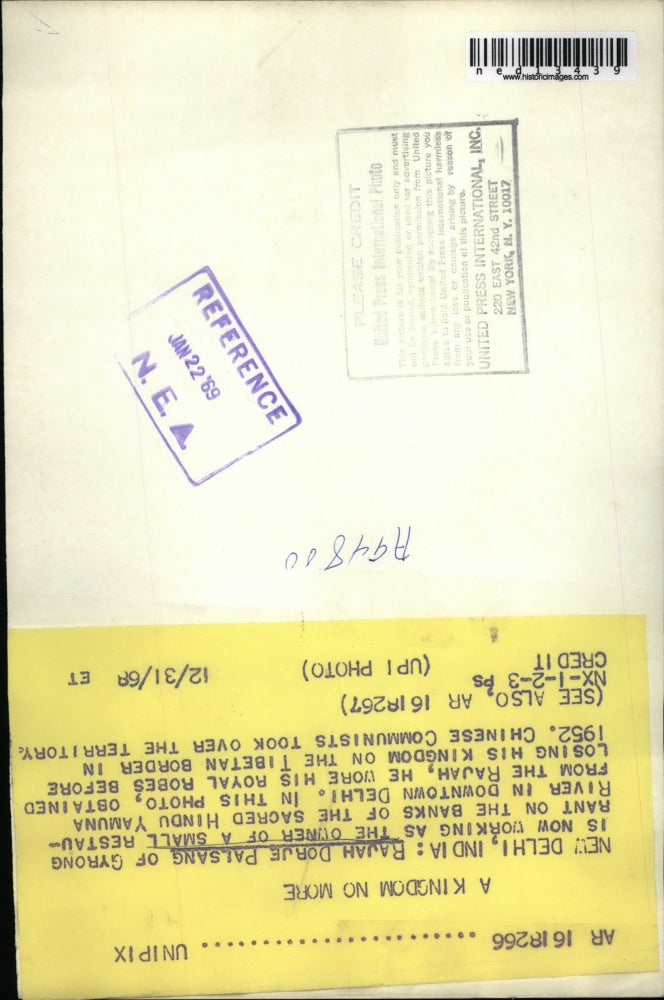 Load image into Gallery viewer, 1968 Media Photo New Delhi India Rajah Dorje Palsang
