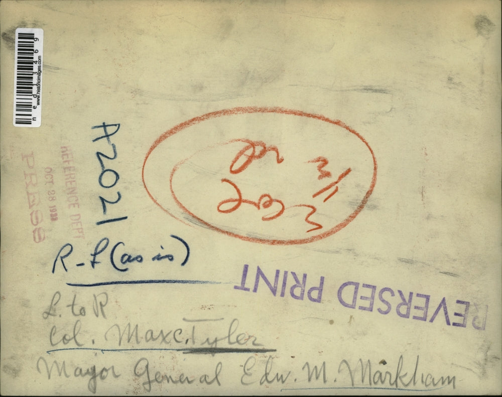 1933 Media Photo Max C Tyler Major General Ed M Markham Speaking