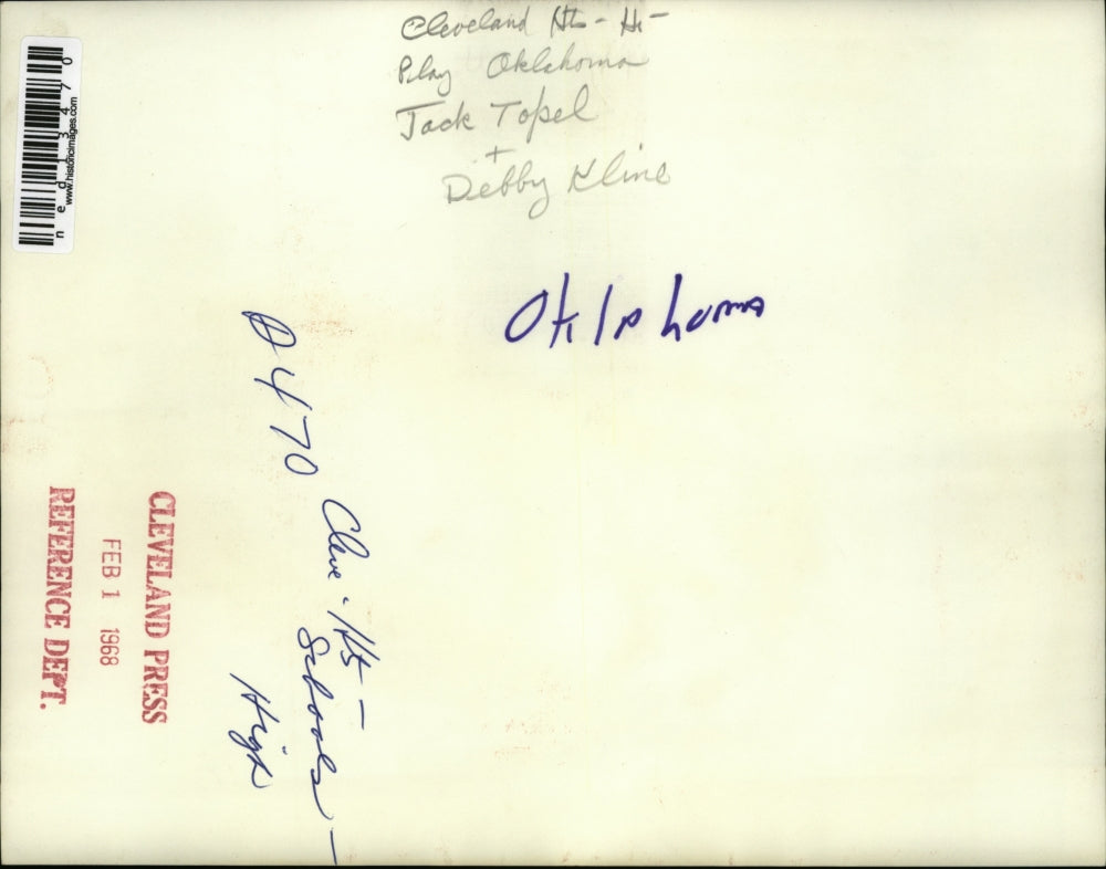 1968 Media Photo Jack Topel Debby Klime Dancing Oklahoma