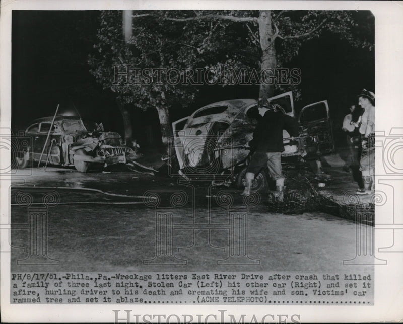 Load image into Gallery viewer, 1951 Press Photo Philadelphia Car Accident Caused Death Of Family
