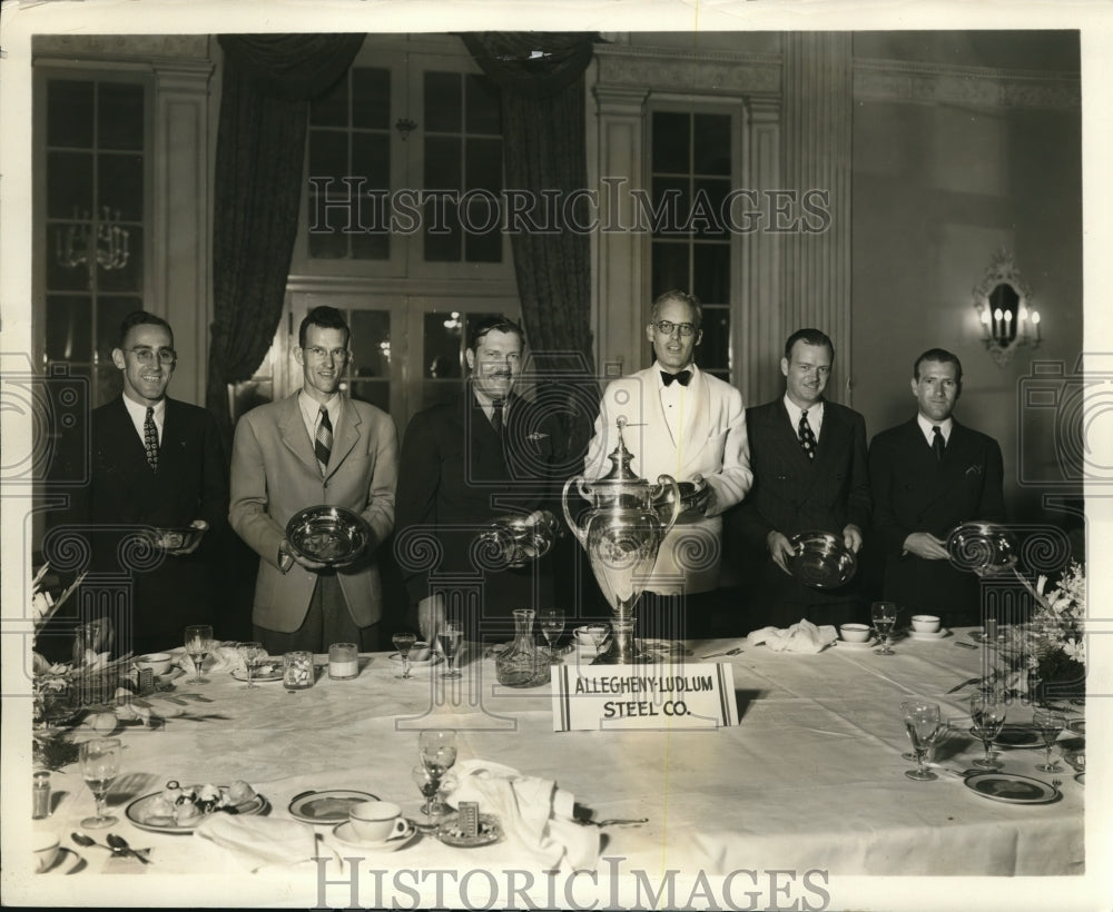 1939 Press Photo Alleghany Steel CO , Wittman, Levier, Turner,Sherman,