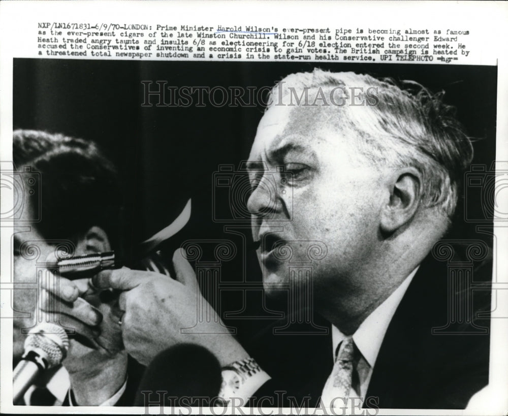 1970 Media Photo London, Prime Minister Harold Wilson