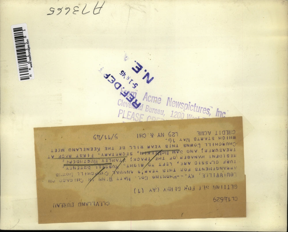 1945 Media Photo Russell Sweeney, Stanley Hugenberg, Sam McMeekin