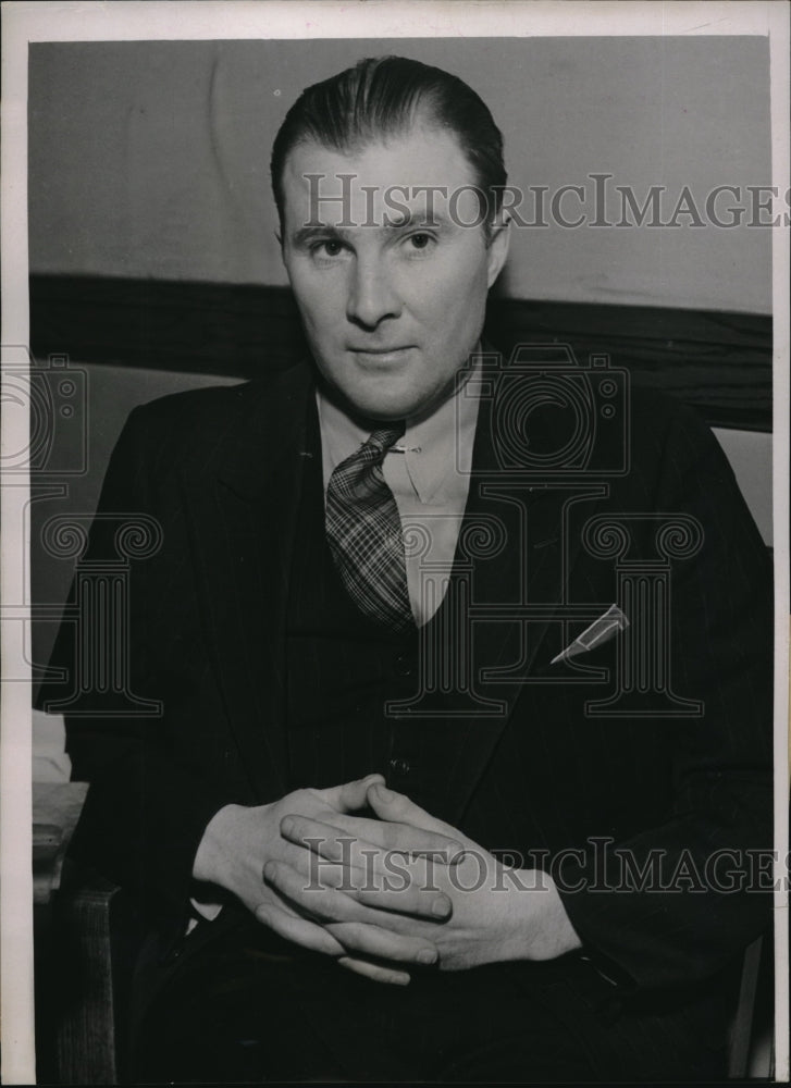 1937 Media Photo David J. Wood, Winnetka Illinois Fire Captain on Trial