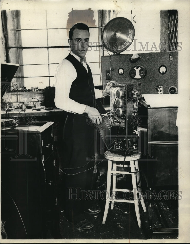 Load image into Gallery viewer, 1930 Media Photo Louis Million as a radio operator in Navy
