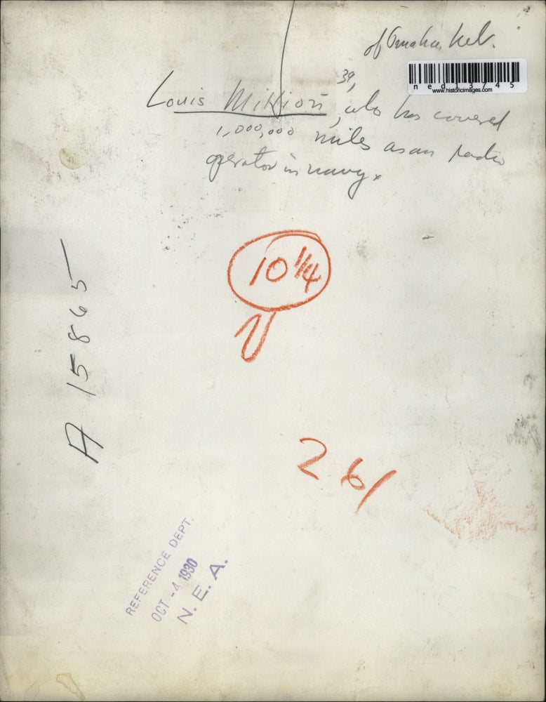 1930 Media Photo Louis Million as a radio operator in Navy