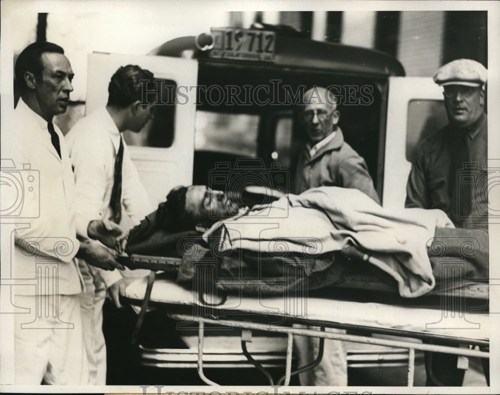 1932 Press Photo Andrew Perkins injured worman at La, Calif aqueduct