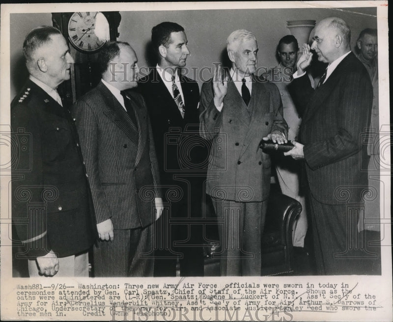 Load image into Gallery viewer, 1947 Media Photo Washington DC 3 new Army AIr Force officials were sworn in
