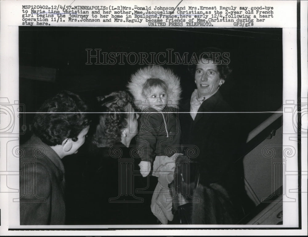 1957 Media Photo Minneapolis MN Mrs Don Johnson, Mrs E Reguly, Mrs Christian