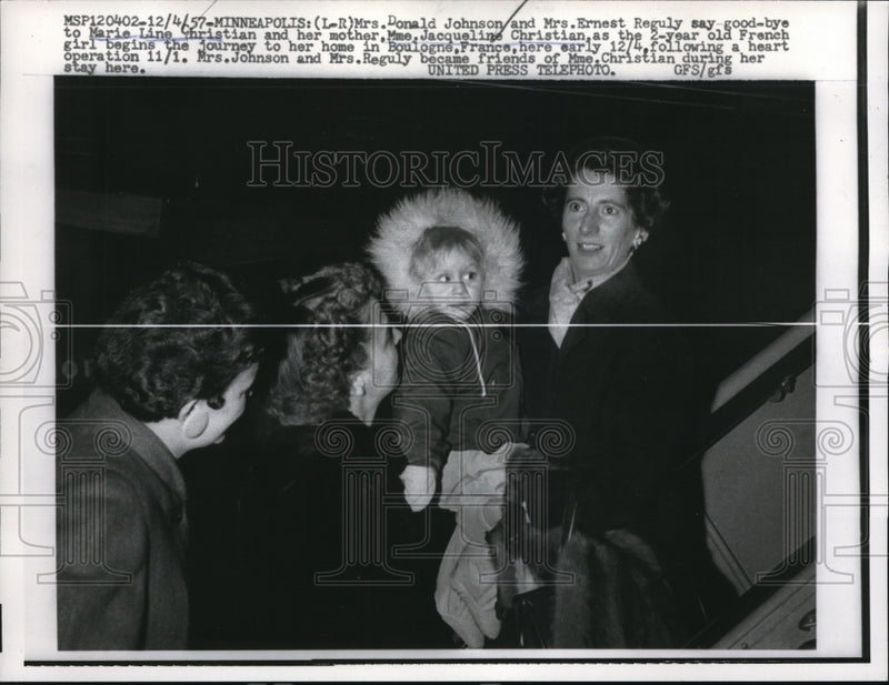 Load image into Gallery viewer, 1957 Media Photo Minneapolis MN Mrs Don Johnson, Mrs E Reguly, Mrs Christian
