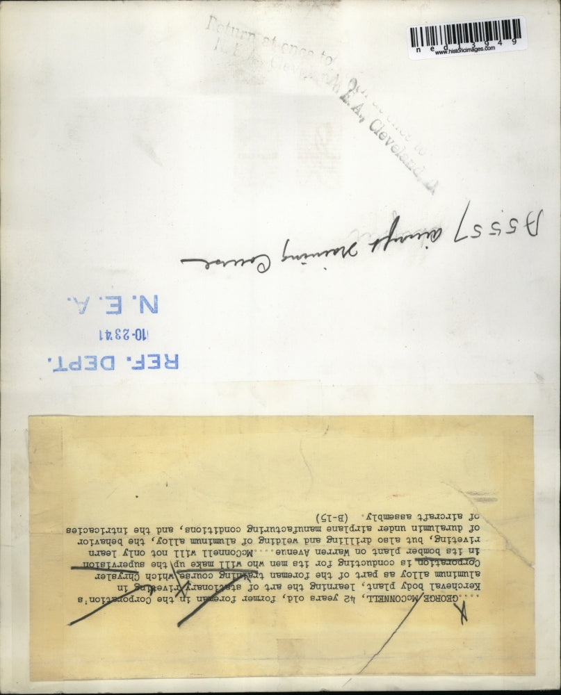 1941 Media Photo George McConnell Chrylser Corporation