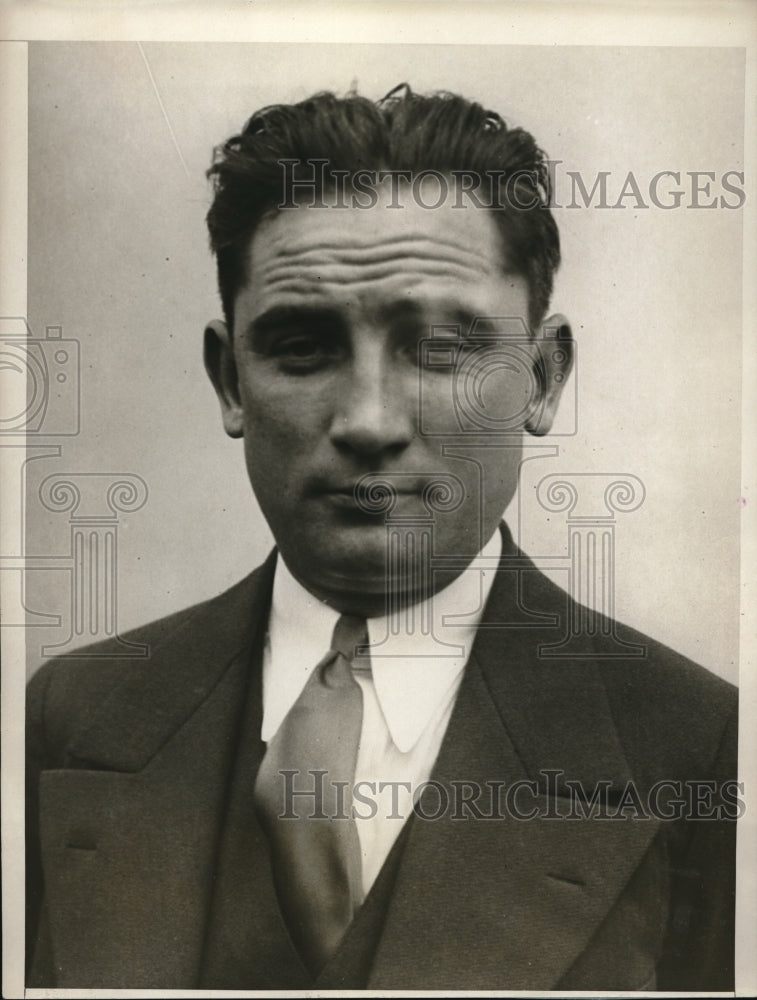 1929 Press Photo Westfield, N.J. John J Murphy arriving at New York curb market