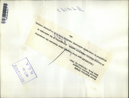 1963 Media Photo General Electric Crucibles