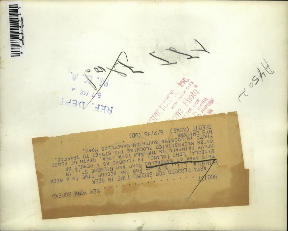 1946 Media Photo New York Flood damage