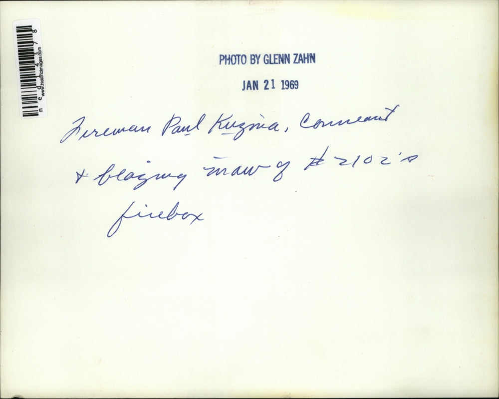 1969 Media Photo Paul Kuznia Repairing Fire Truck