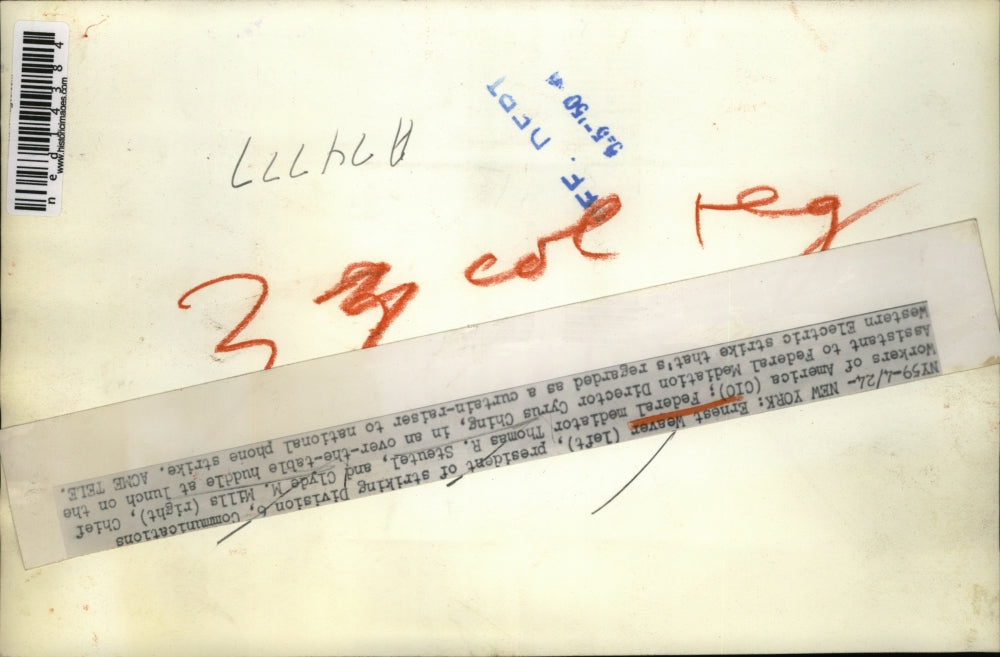 1950 Press Photo New York Ernest Weaver, Thomas R Stuetel, and Clyde M Mills