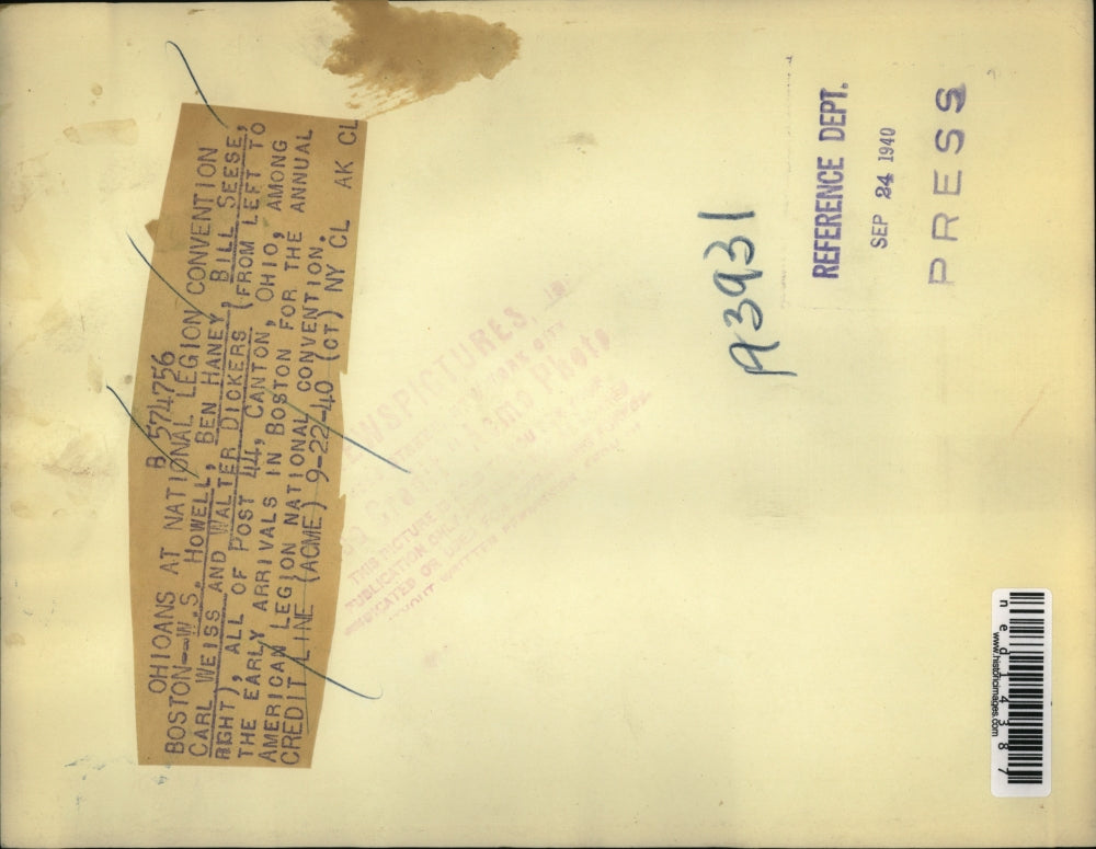 1940 Press Photo WS Howell, Ben Haney, Bill Seese, Carl Weiss and Walter Dickers