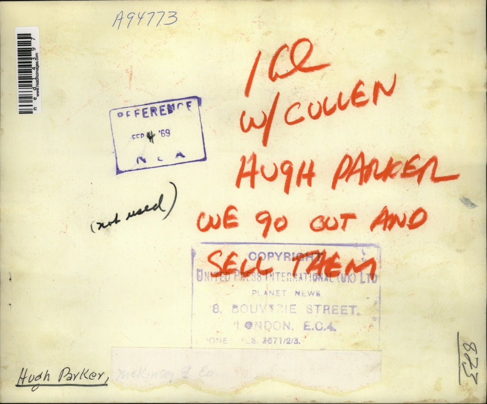 1969 Press Photo Hugh Parker of McKinsey and Company