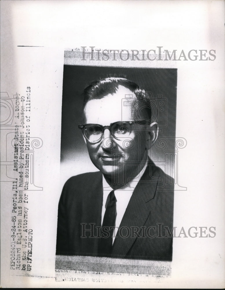 1965 Media Photo Peoria Ill Assistant State Attorney Richard Eagleton named