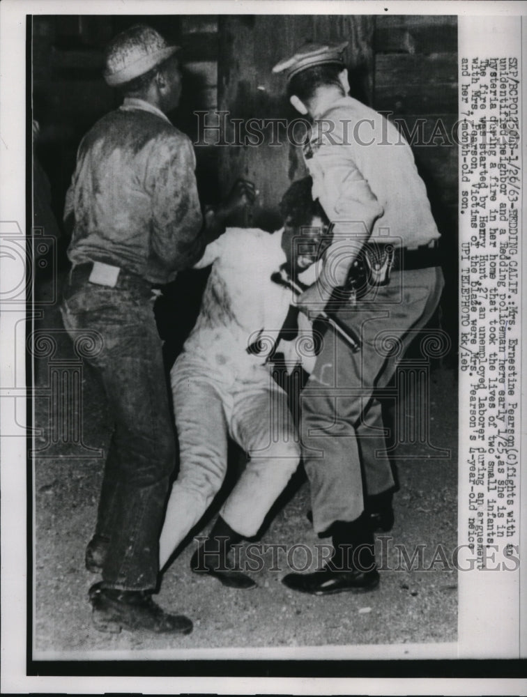 1963 Press Photo Mrs Ernestine Pearson, lost her 4 year old neice and