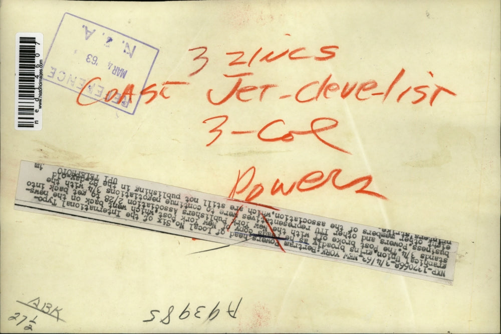 1963 Media Photo Bertman Powers grins as he reads the copy of New York post