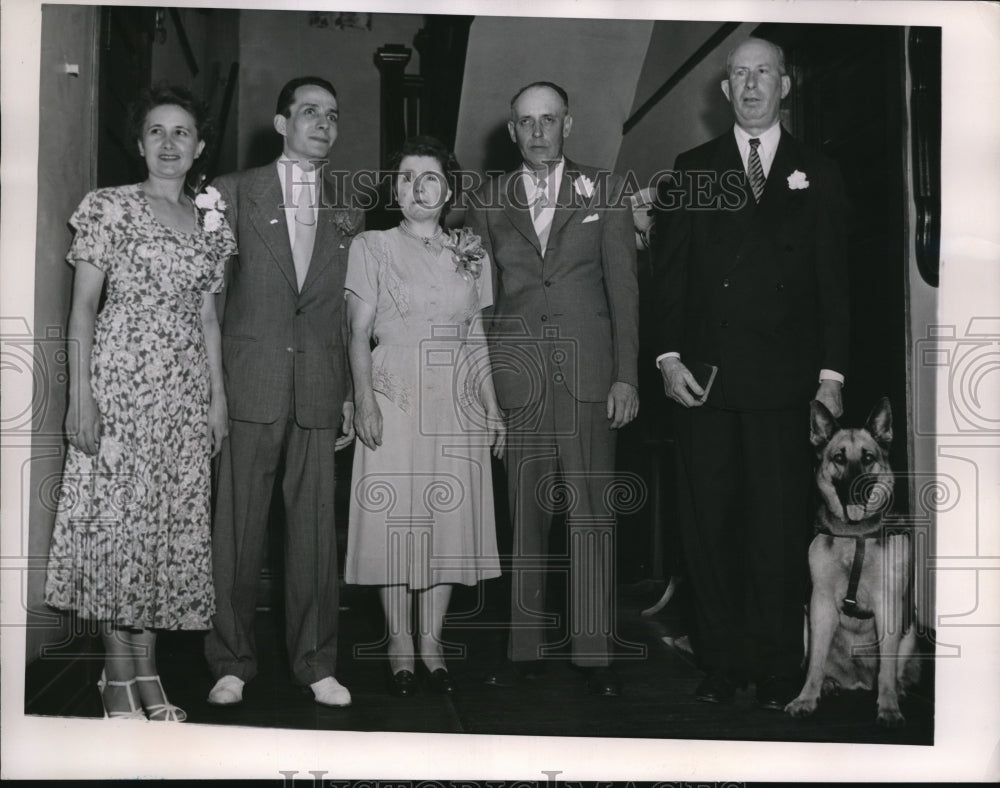 1949 Media Photo Springfield Ill Mr & Mrs Clifford English, Mr & Mrs V Campbell,