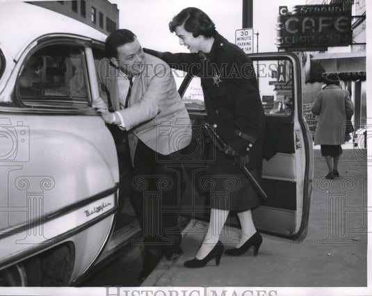 1956 Media Photo Chicago Jackie Dean & Joseph Marrone at a taxi