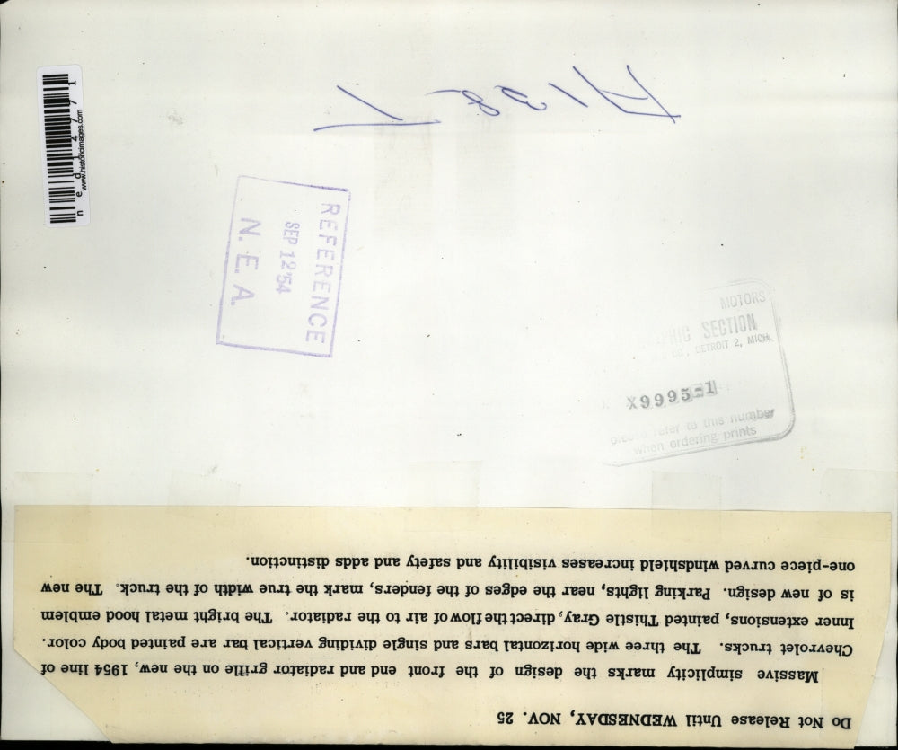 1954 Media Photo New Chevrolet trucks with radiator grills for 1954