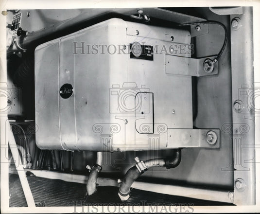 1954 Press Photo 3000 series White Motor trucks  with heater/ defroster units- Historic Images