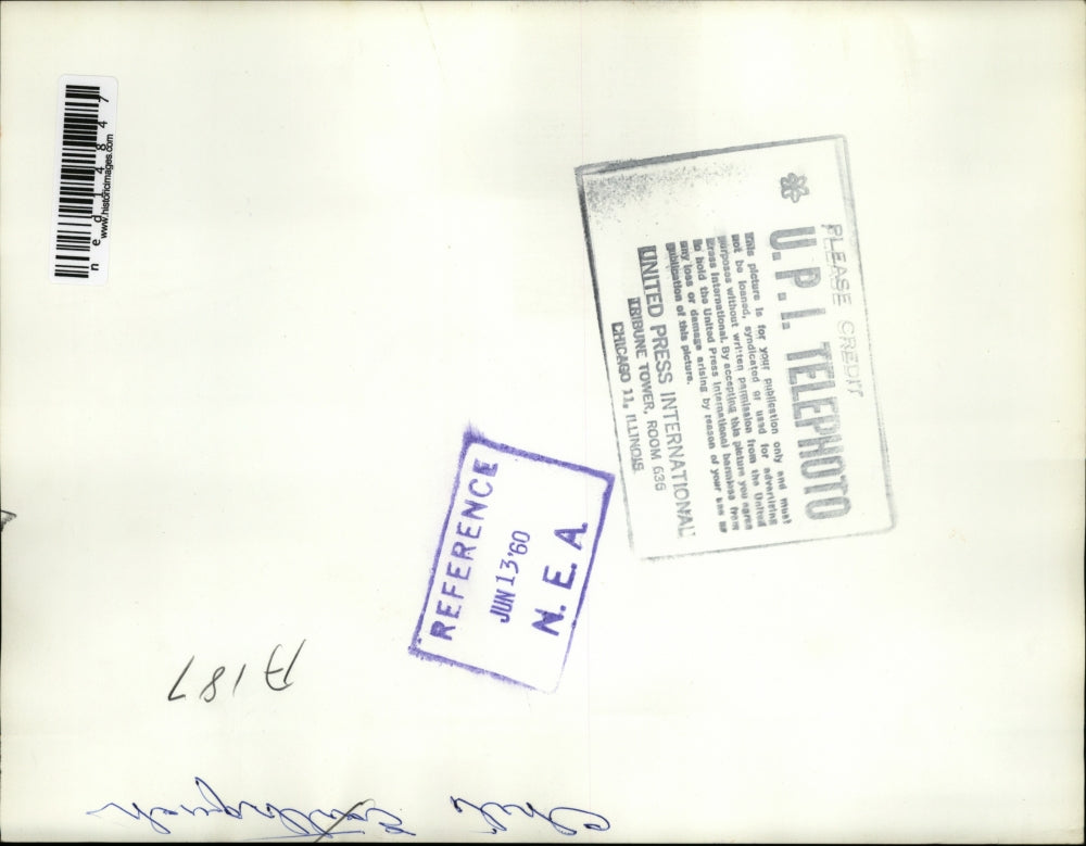 1960 Media Photo Puerto Mont Chile USAF MSgt Walter Portman & earthquake refugee