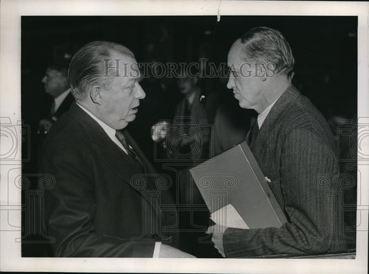 1937 Media Photo William H. Davis And Harry L. Hopkins Conference Of Mayors