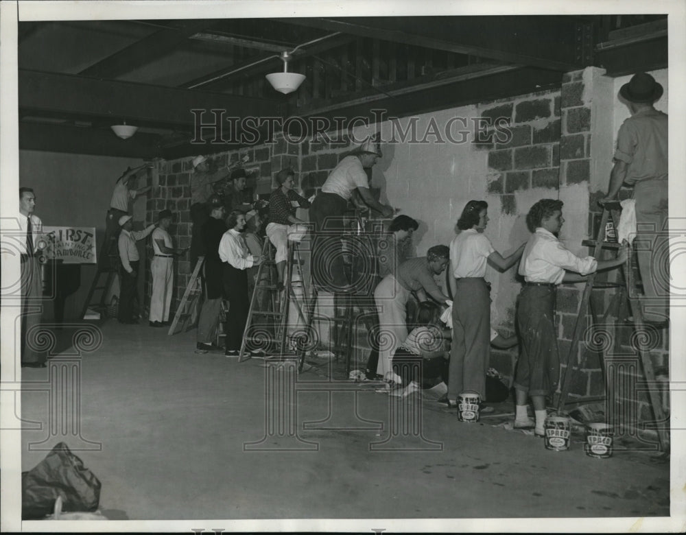 1949 Media Photo Manhasset NY almost 100 parishioners turned out to do own