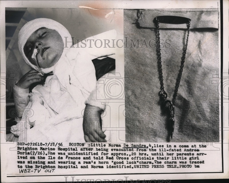 Load image into Gallery viewer, 1956 Media Photo Norma De Sandra In A Come From The Ill Fated Andre Doria
