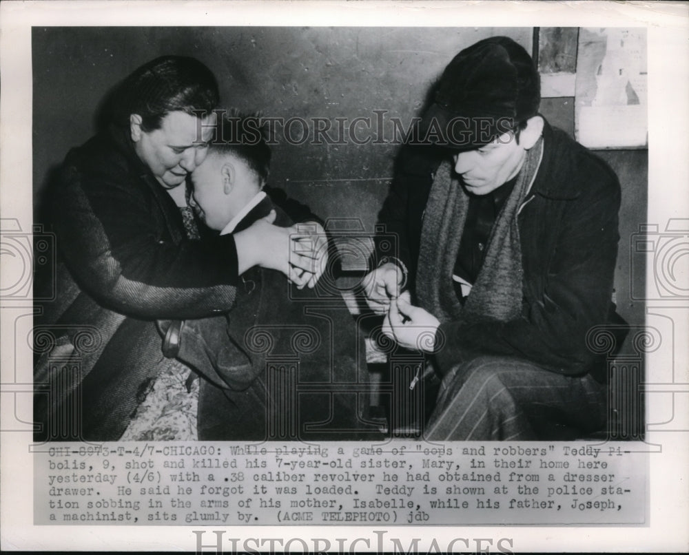 1950 Media Photo Teddy Pibolis shot and killed his sister.