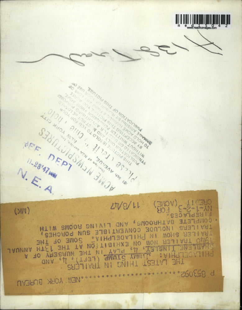 1947 Press Photo Philadelphia Jimmy Stump and Sharlene Tinsley play in nursery