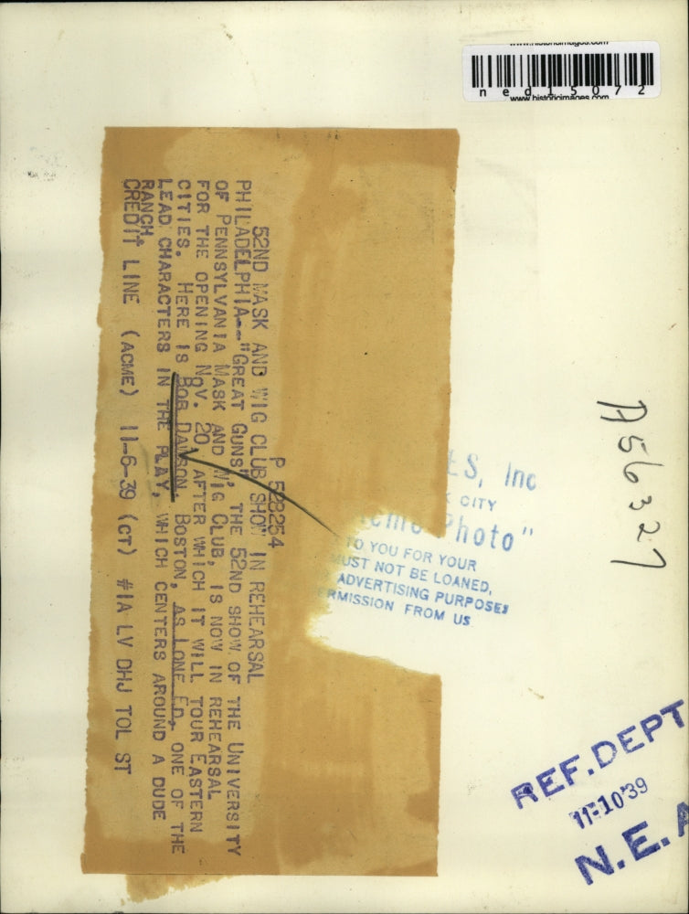 1939 Media Photo Bob Davison As One Of The Lead Characters In "Great Guns"