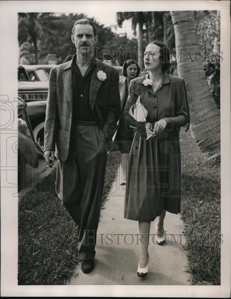 1940 Media Photo Mrs. And Mrs. Matthew Dick Arrive At Exclusive Everglades Club