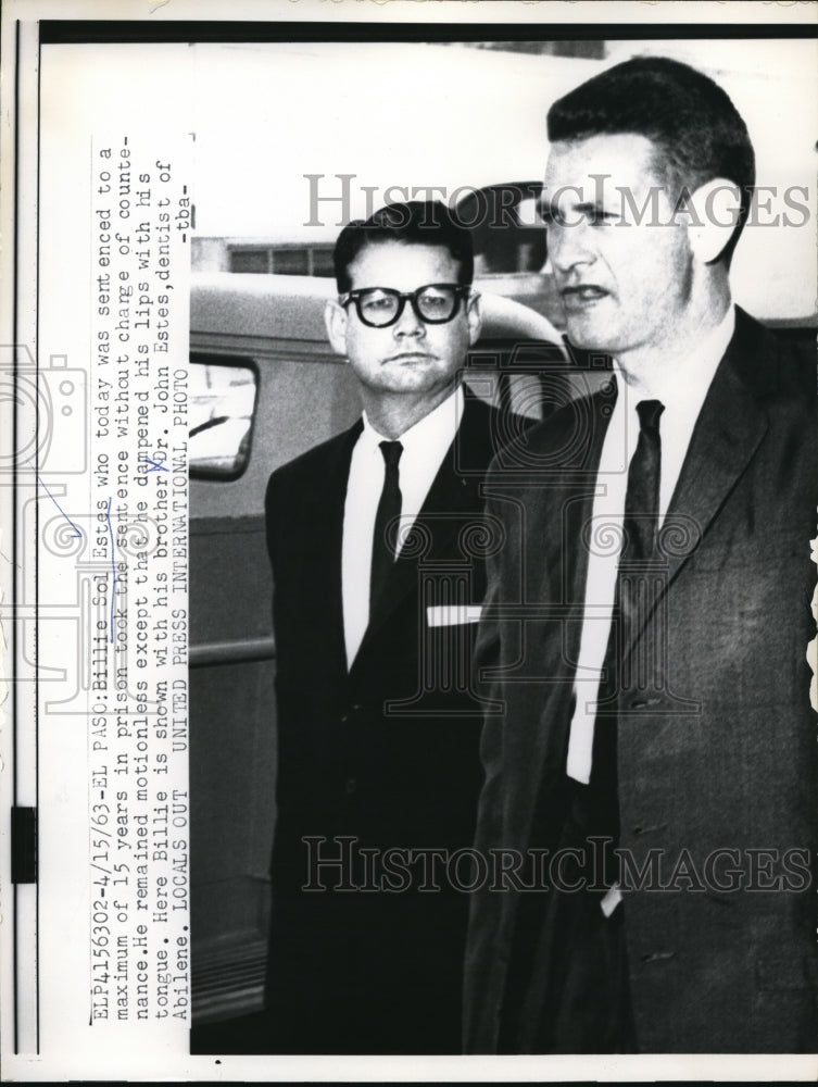 1963 Press Photo Billie Sol Estes, brother, Dr. John Estes - ned15318