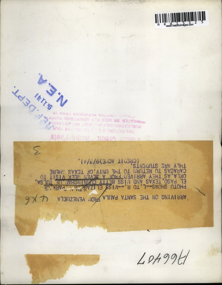 1941 Media Photo Elizabeth M. Park, Betty Cunningham