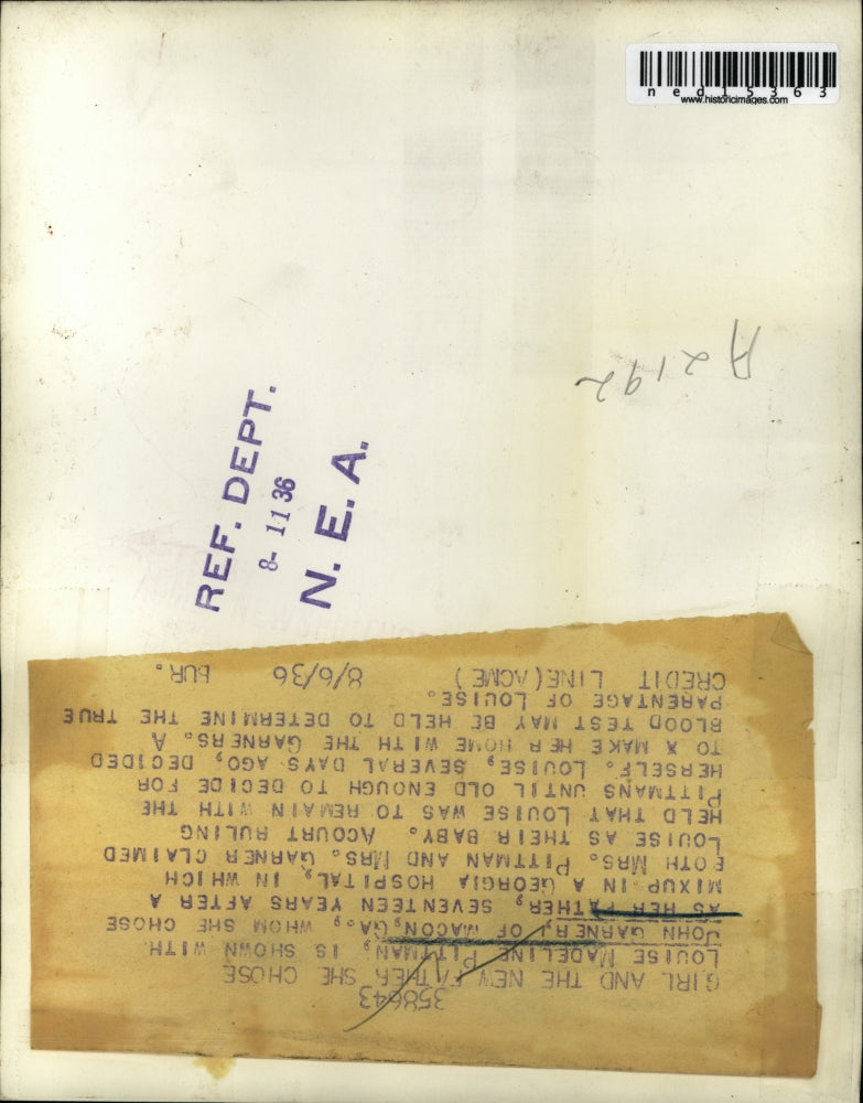 1936 Press Photo Louise M Pittman & John Garner chosen as her father