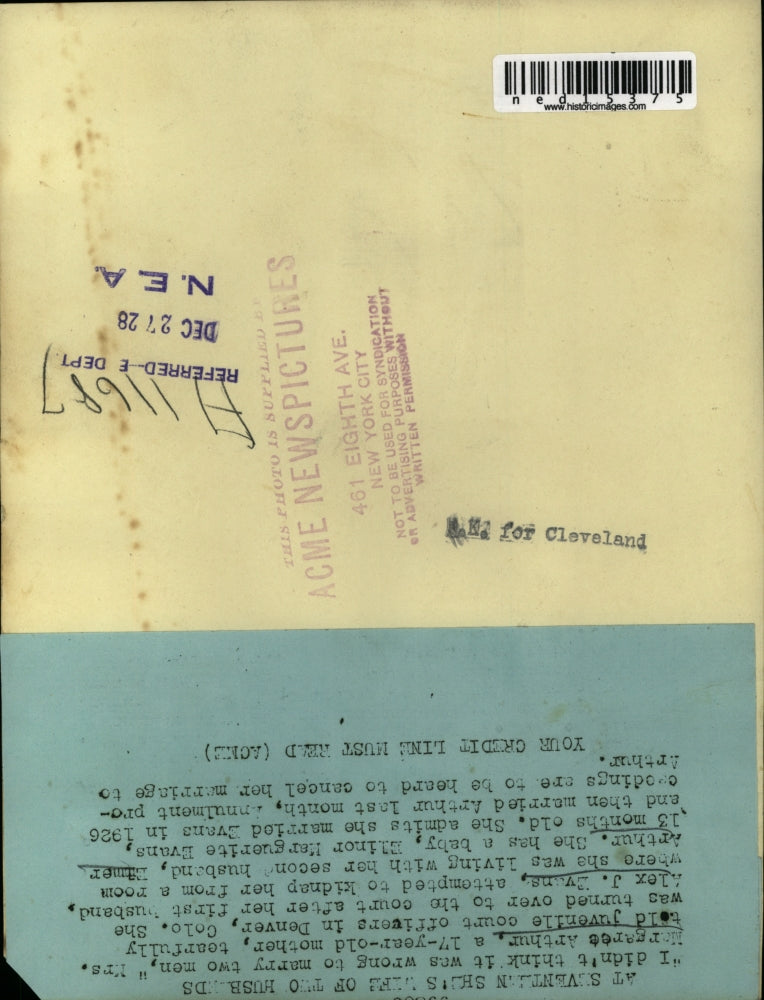 1928 Media Photo Margaret Arthur at court for marrying 2 men